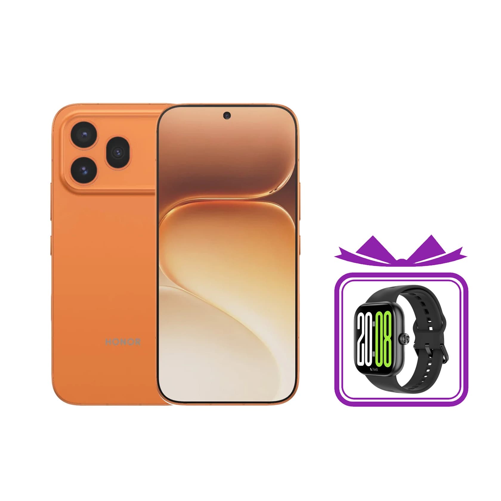 Smartfon Honor 600 Pro 12GB/512GB Orange + Hədiyyə ağıllı saat Honor Choice Watch 2 Pro Black